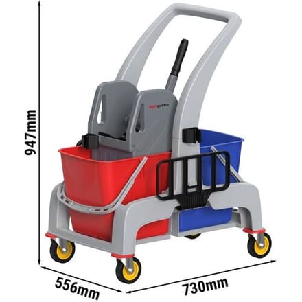GGM Gastro Reinigungswagen - 2 Behälter & Mopwringer