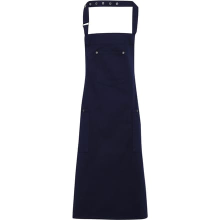 Premier Unisex Chino Cotton Bib Apron (Marine)