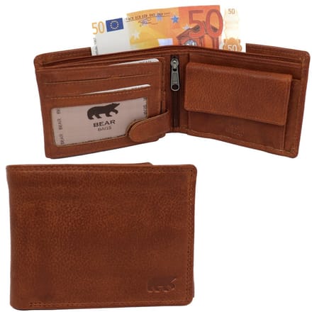 Bear Design Abel Billfold RFID - Cognac