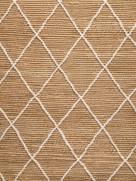 Flycarpets Laagpolig Vloerkleed Kunu Jute - Naturel / Goud / Wit 80x150 cm