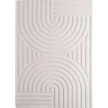 Japandi Vloerkleed Art - Hoogpolig - Scandinavisch Design - 3D-Effect - Creme- 200x290 CM