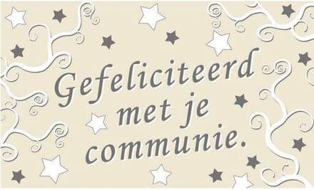 Vlag 90x150cm Gefeliciteerd met je Communie