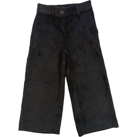 Monnalisa - Zwarte broek 0050 Velvet kost Larghe 17B407 2855