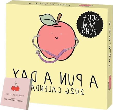 Woordspel Kalender - Humor Planner - Dagelijkse Planning - Grappige Woordspellen - 11 x 11 cm - Multicolor
