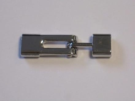 Koordsluiting plat platinum 13x47 millimeter gat 25x95 millimeter 1 Stuks