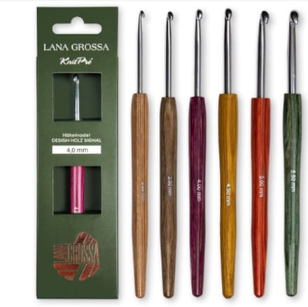 Lana Grossa Haaknaald met houten handvat 2.0 mm