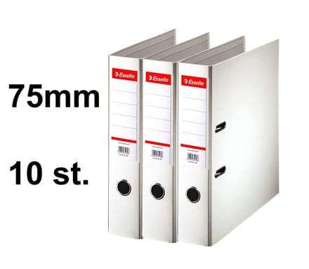 10 x Esselte Ordner Basic - rug 75mm - A4 - Wit