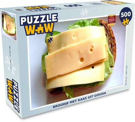 Puzzel Brood - Kaas - Gouda - Legpuzzel - Puzzel 500 stukjes