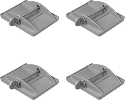 ProPlus Stabilisatievoeten XL - Zelfborgend - 175 x 140 mm - Grijs - Set van 4