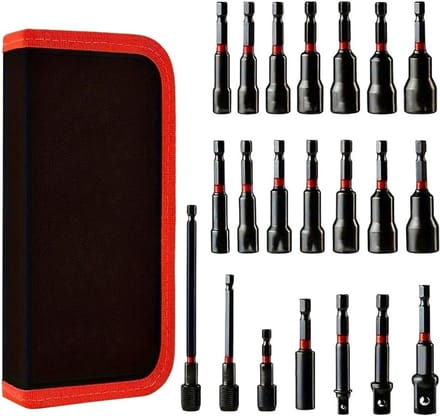 Dopsleutelset - Gereedschapset - Klus Klussen - 21 Delig - Met Adapters
