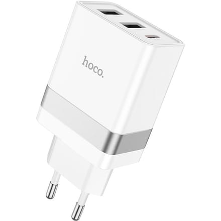 Hoco N21 Smartphone oplader - Snellader 2 x USB + USB-C - QuickCharge 3.0 - PD20W