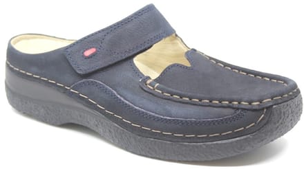 Wolky Dames Roll Slipper - 0622713-800 Blauw Nubuck - Maat 39