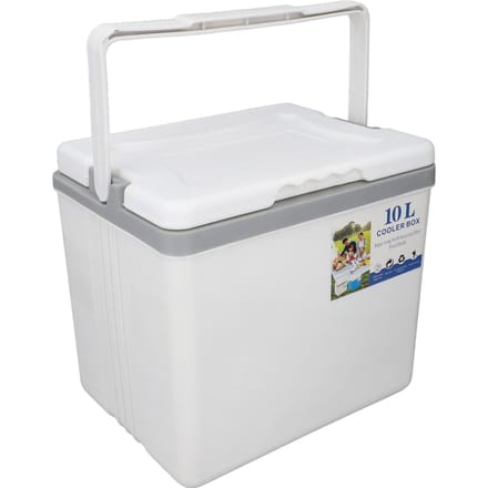 Glacière 10L EPS Très Efficace avec Poignée Glacière Isolée pour Camping Pique-nique Pêche Usage Commercial Blanc blanc