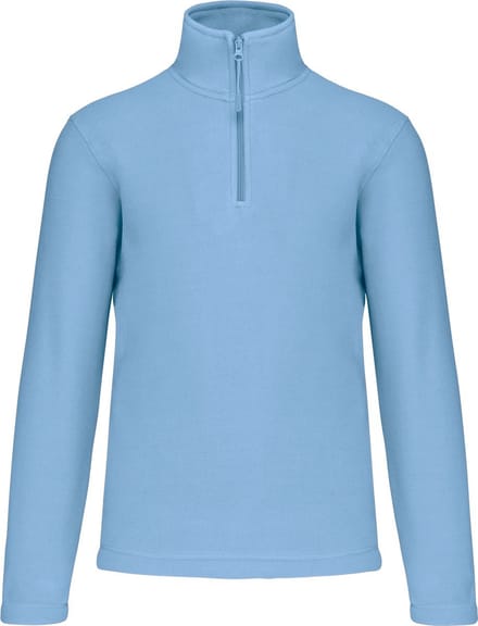 Fleecevest 'Enzo' met ritskraag merk Kariban maat S Sky Blue