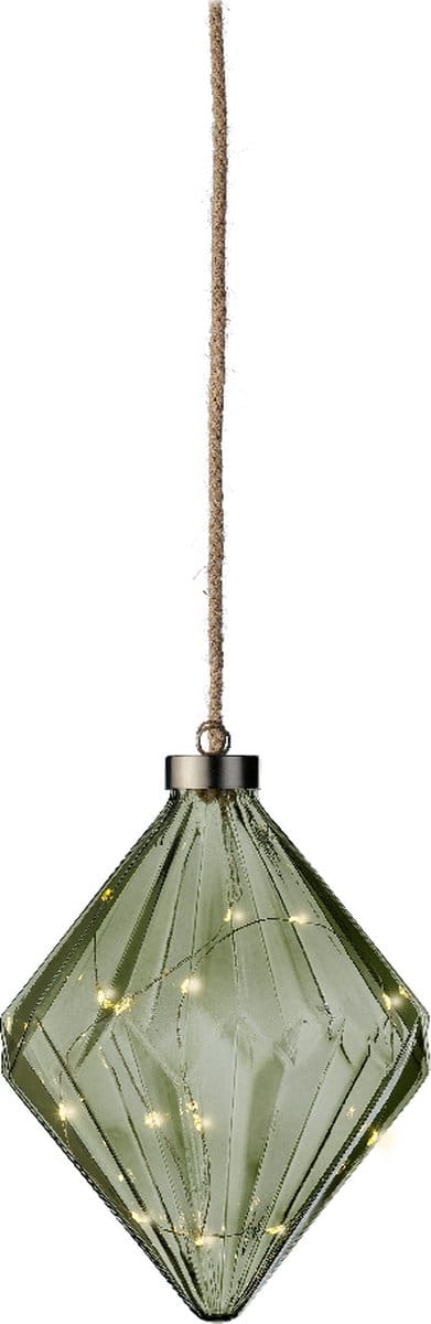 Lumineo Micro LED diamant lamp - 16 cm - 15 LED lampjes - Groen
