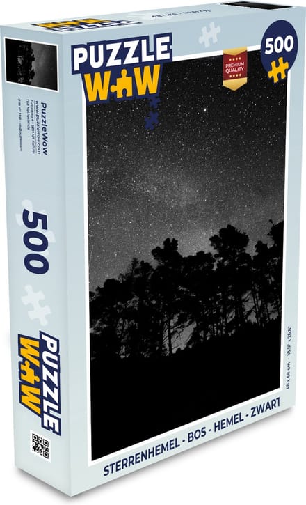 Puzzel Sterrenhemel - Bos - Hemel - Zwart - Bomen - Legpuzzel - Puzzel 500 stukjes