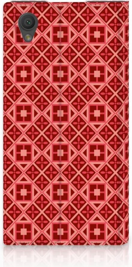 Sony Xperia L1 Hoesje met Magneet Batik Rood