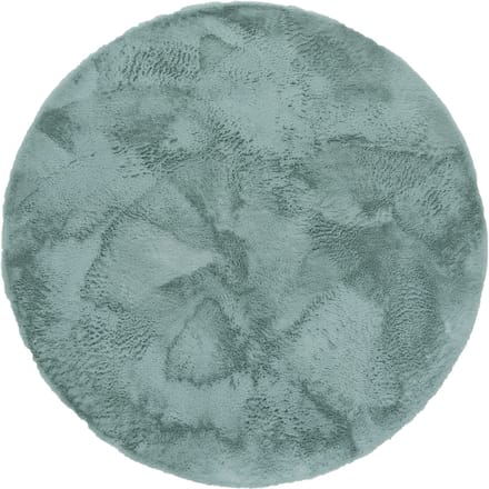 Vachtkleed Fluffy turquoise 120 cm rond