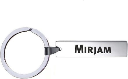 Sleutelhanger Met Naam - Mirjam - RVS