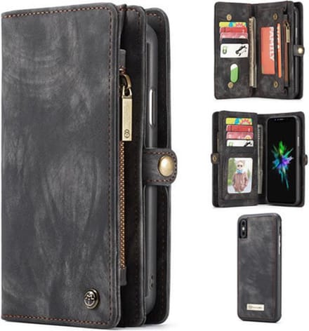 2-in-1 Wallet Case geschikt voor Apple iPhone Xr + gratis glazen Screenprotector