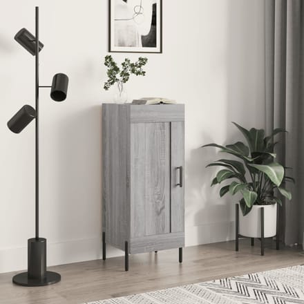 vidaXL - Dressoir - 34,5x34x90 - cm - bewerkt - hout - grijs - sonoma - eikenkleurig