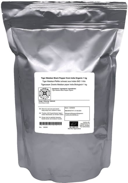 Zwarte Malabar Peper India - 1 Kg - Holyflavours
