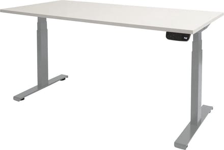 Zit Sta Bureau - T-poot Elek 180x90 krijtwit -alu frame