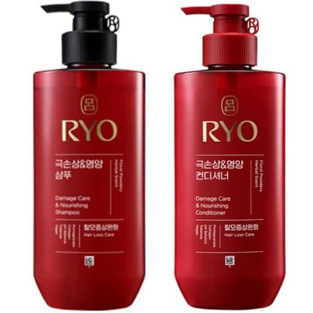 Coffret Shampoing et revitalisant Ryo Ham-Bit Damage Care 480 ml pour cheveux extrêmement abîmés Shampoo&Conditioner brown