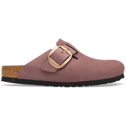 Leren damesklompen Birkenstock Boston Big Buckle Nubuck