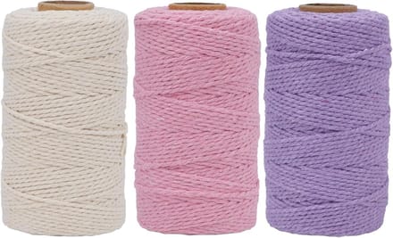 Solidchoice - Set van 3 Macramégaren 2 mm x 100 m voor Creatief Vlechten