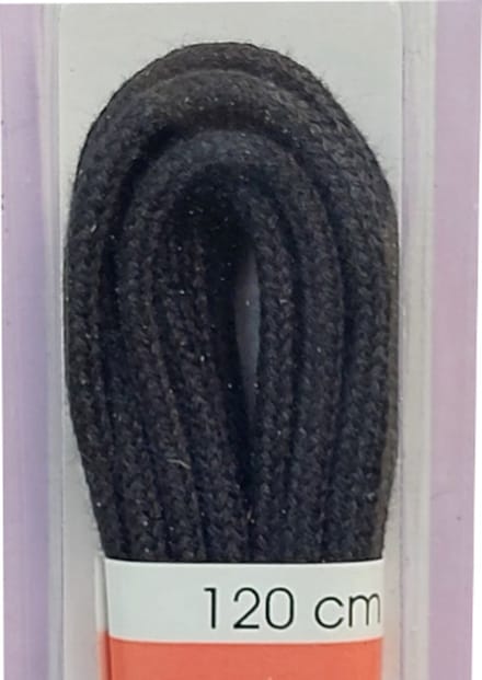 Ronilux Veter - Zwart - Dun Rond - Lengte 120 cm - Dikte 2,5 mm - Schoenveter