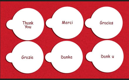 Designer Stencils International Thank you Set
