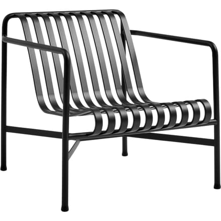 HAY - Palissade Lounge Chair Low - antraciet - zwart