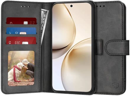 Hoesje geschikt voor Realme 14 Pro Plus - Techsuit Diary Book Wallet Case - Zwart