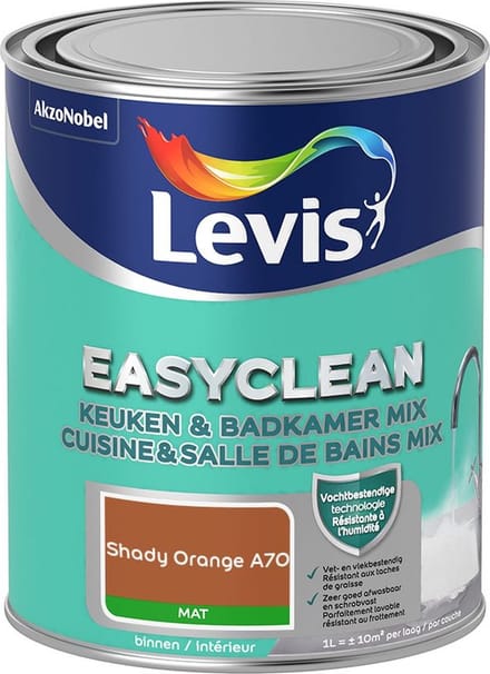 Levis - Easyclean Keuken & Badkamer Mix - Shady Orange A70 - Mengverf - 1 L