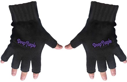 Deep Purple - Logo Vingerloze handschoenen - Zwart