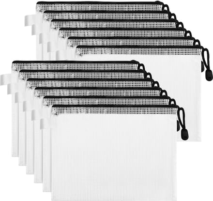 Allecto - Helder Plastic Gaas Rits Zakken - Multifunctionele Mappen