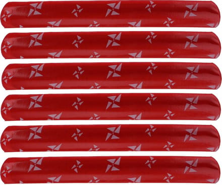 Klaparmband Rood 22 Cm | 6 stuks