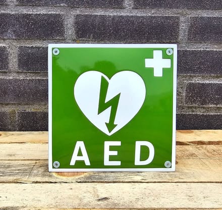 AED - Automatische Externe Defibrillator Veiligheidsbord emaille