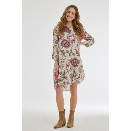 Tunic Crystal Ecru Summer dream print