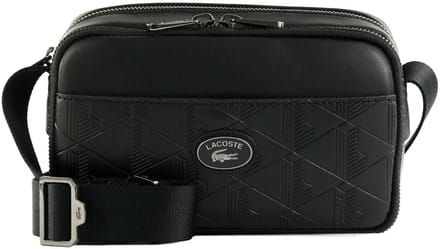 LACOSTE schoudertas Camera Bag Noir zwart