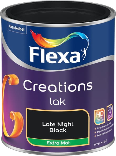 Flexa - Creations Lak Extra Mat - Late Night - 750 Ml