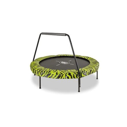 EXIT Tiggy Trampoline ø140cm - met Beugel - Rond - Kindertrampoline - Zwart/groen