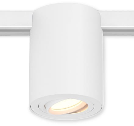 Ledvion - Railspot 1-Fase - Kantelbaar - Wit Aluminium - Opbouwspot