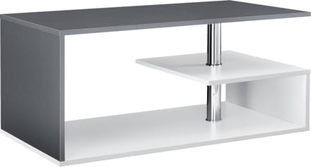 Salontafel Haarlem rechthoekig wit en donkergrijs 90x50x41 cm [en.casa]