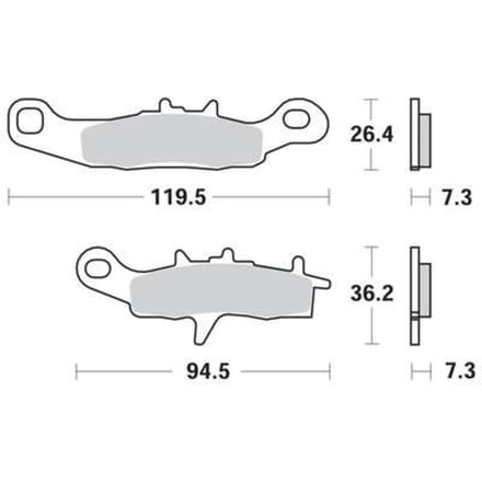 Bremsbelagsatz, ohne Straßenzulassung TRW MOTO MCB697RSI