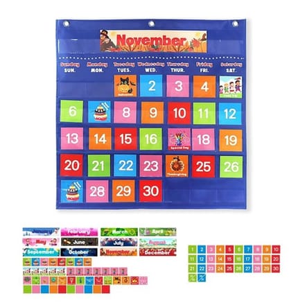 Allecto - Kalender Pocket Chart - Activiteitenplanner - Praktisch