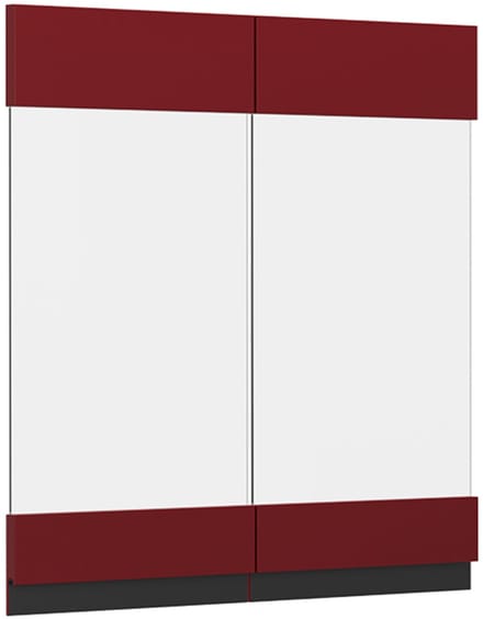 Vicco R-Line Keukenfront – 59.2 x 59 cm meubelfront voor de glazen hangkast Rood