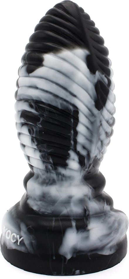 Kiotos Monstar - Buttplug Beast 5 - 16.5 x 6.5 cm - Tie Dye Zwart/Wit