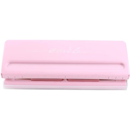 6 Gats Pons Roze Antislip Metalen Structuur Verstelbare 6 Gats Afstand Papier Inbinden Planner Inzetstukken white